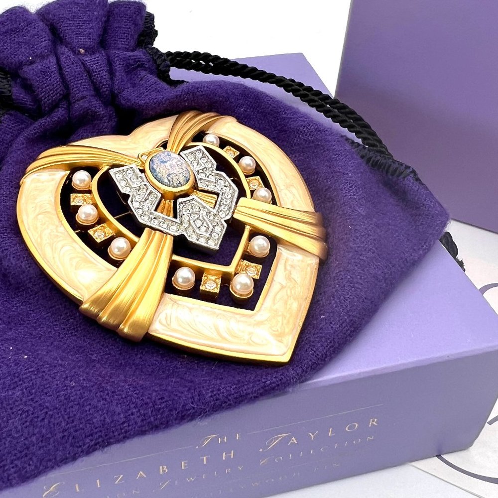 Elizabeth Taylor for Avon Heart of Hollywood Brooch
